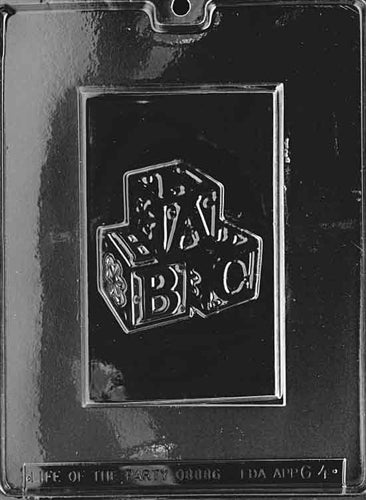 A B C Blocks Baby Gift Card Chocolate Mold - LPG004