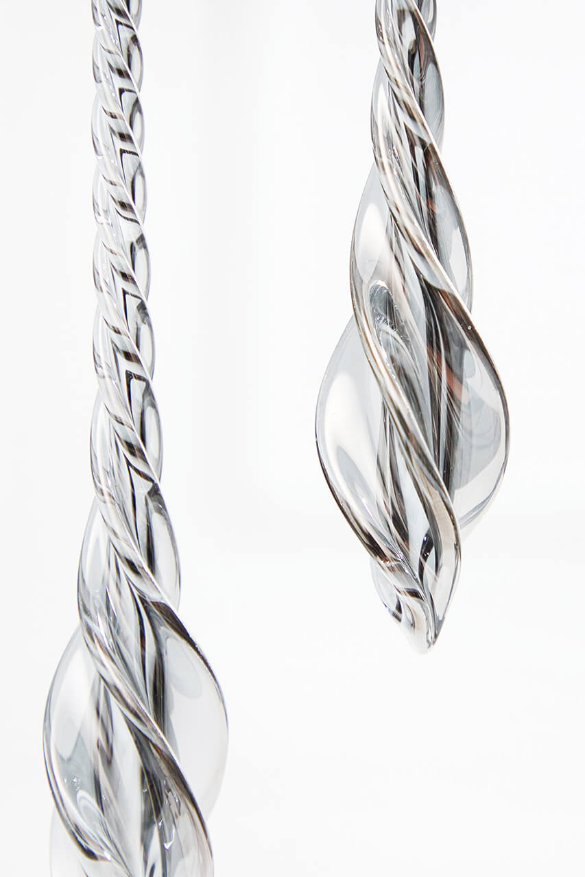 9.75" Twisted Glass Icicle Ornament