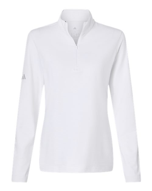 adidas Women's Textured Stripe Quarter-Zip Pullover