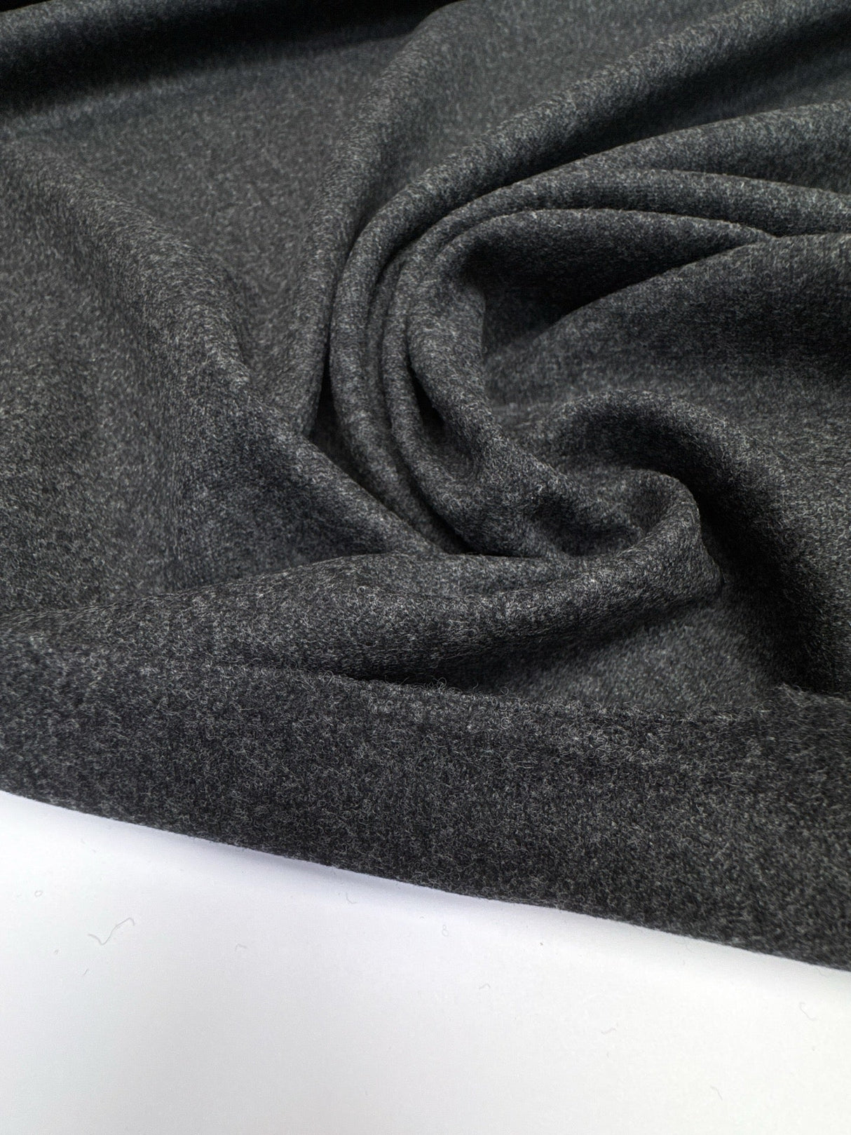 Wool Twill Fabric Melange Gray