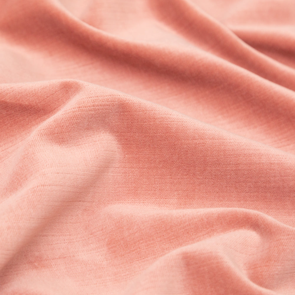 Petal Pink Velvet with Imitation Dupioni Backing