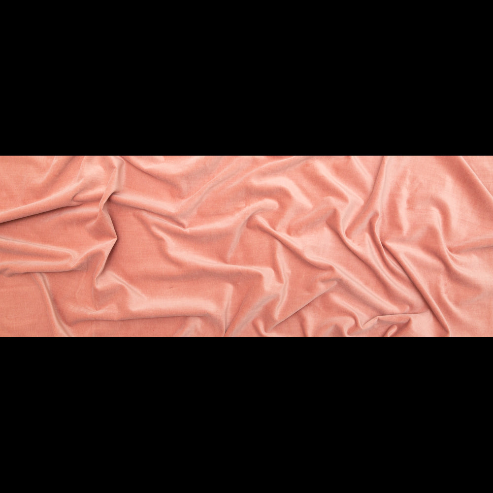 Petal Pink Velvet with Imitation Dupioni Backing
