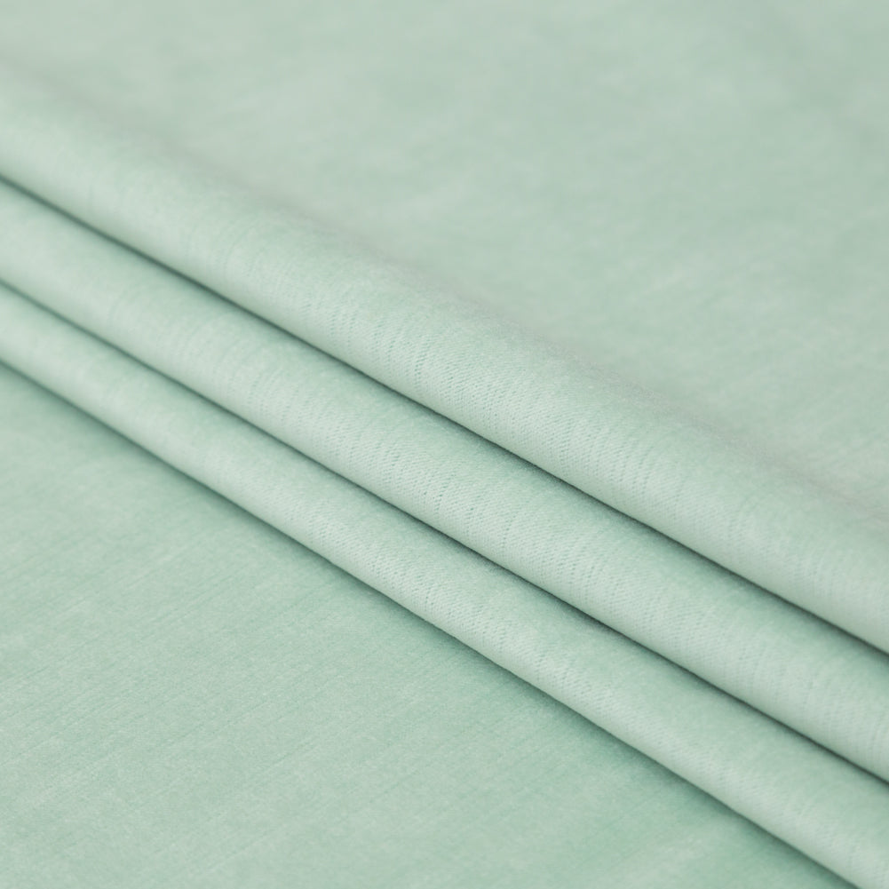 Neon Mint Velvet with Imitation Dupioni Backing