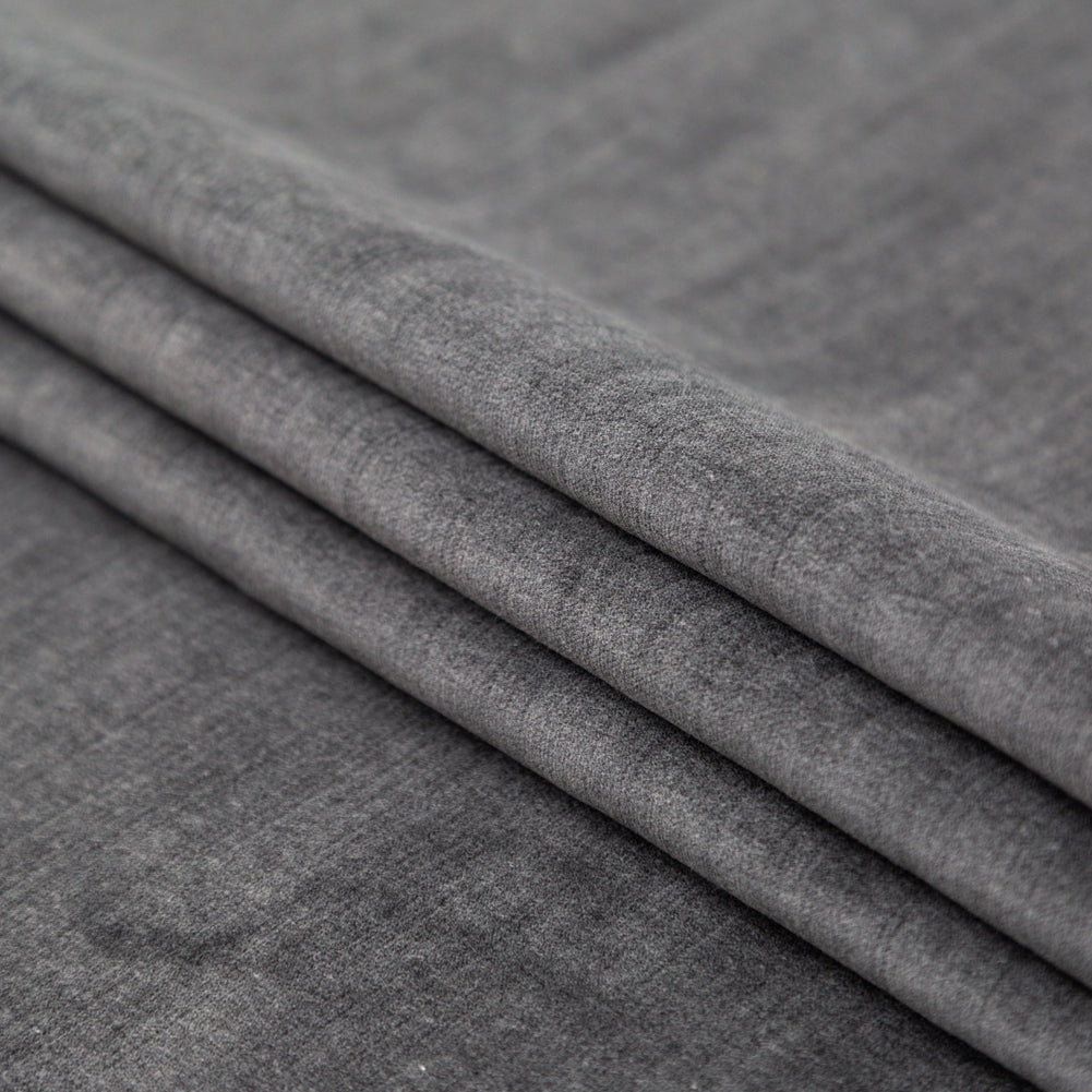 Abyss Velvet with Imitation Dupioni Backing