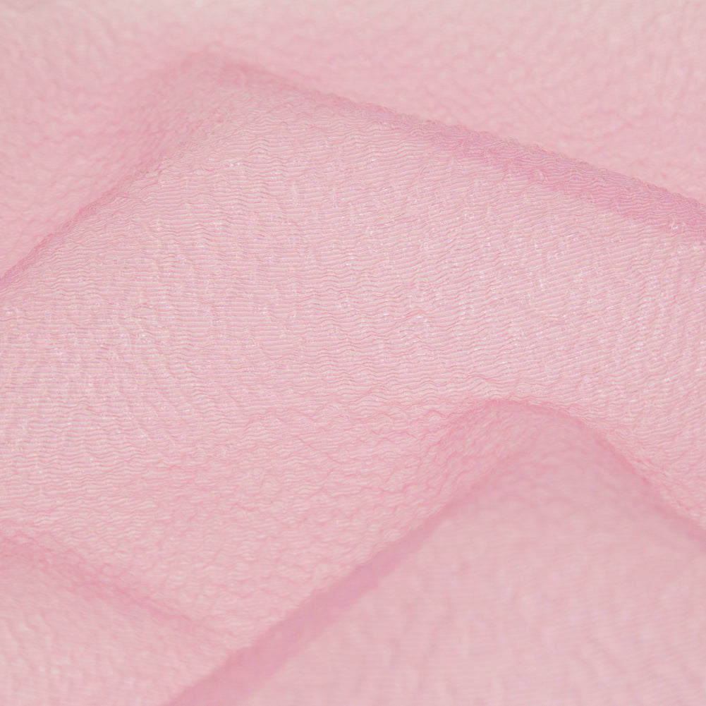 Metallic Pink Striped Bubble Wrap Organza Brocade