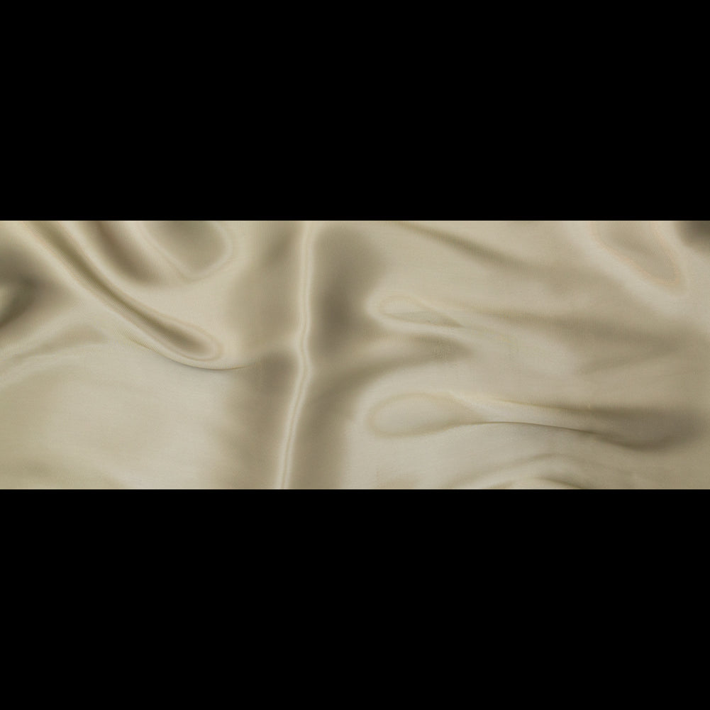 Satin-Faced Twill Organza - Luminous Light Olive - Anise Collection