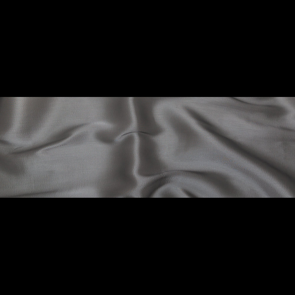 Satin-Faced Twill Organza - Luminous Charcoal - Anise Collection