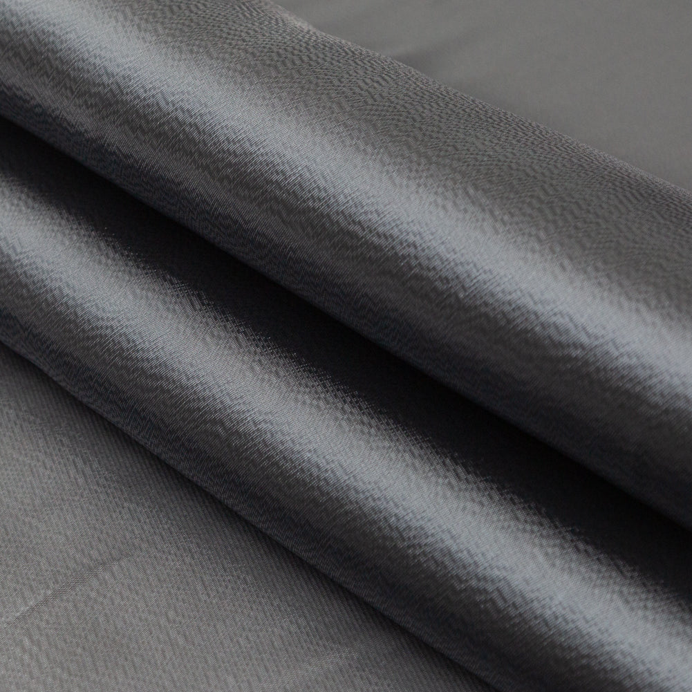 Satin-Faced Twill Organza - Luminous Charcoal - Anise Collection