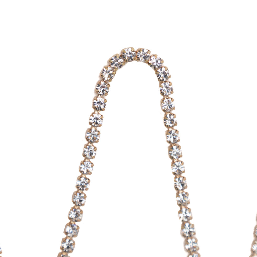 Italian Crystal and Gold Rhinestone Trim - SS12/3MM