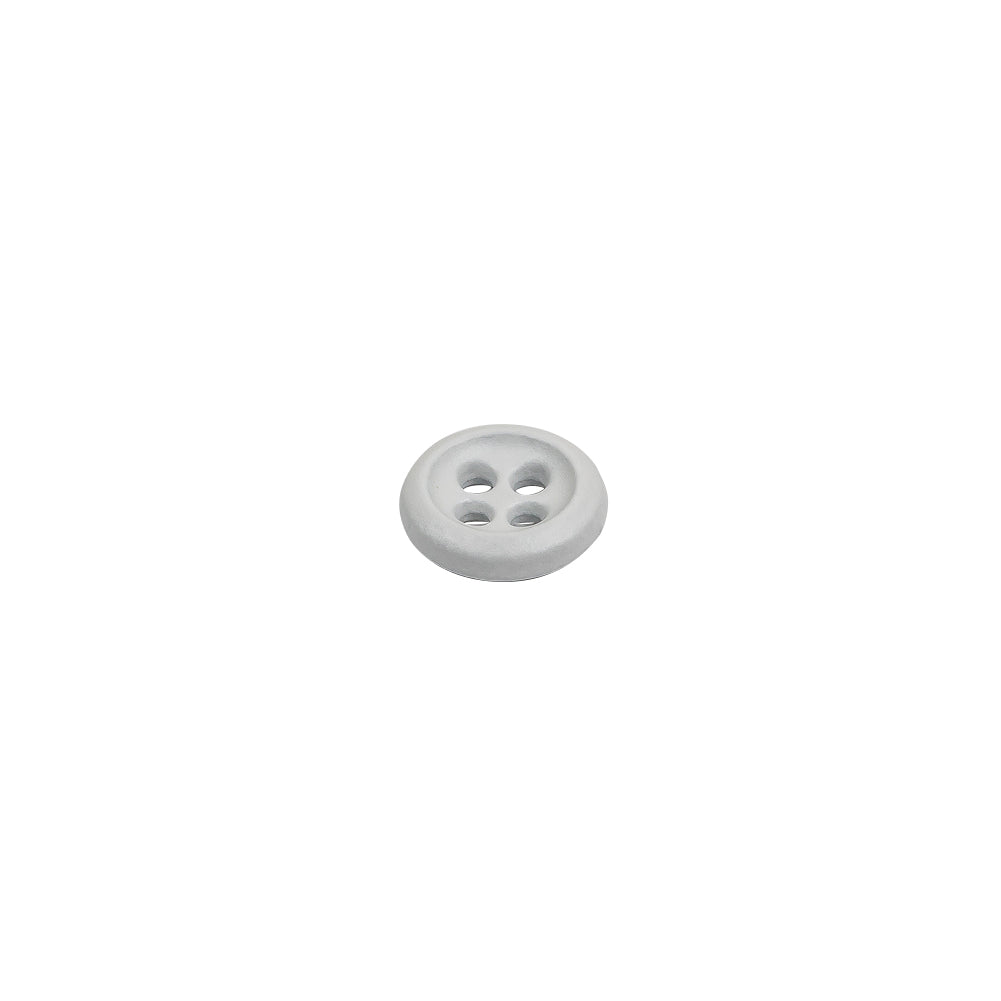 Italian White Plastic 4-Hole Button - 14L/9mm