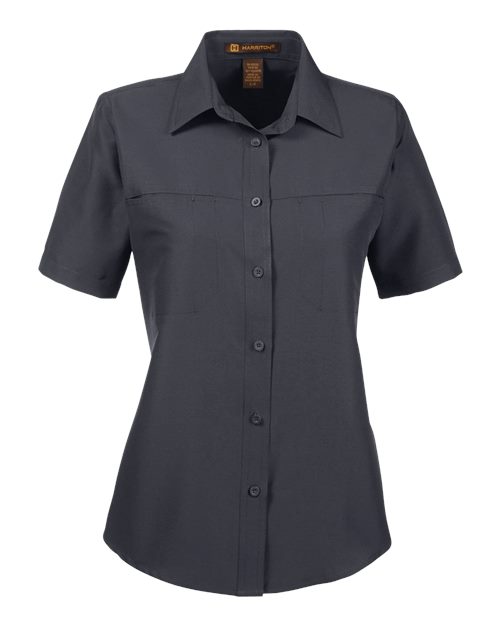 Harriton Women's Key West Short Sleeve Performance Staff Shirt