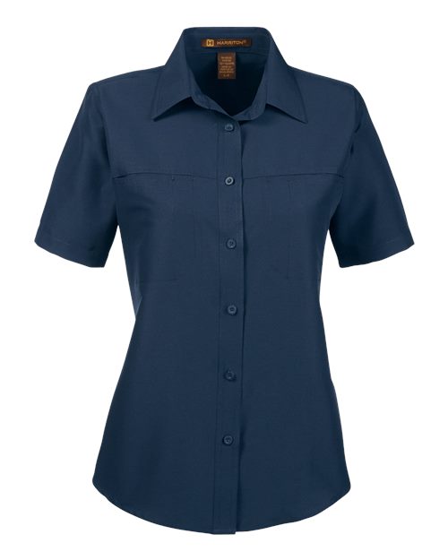 Harriton Women's Key West Short Sleeve Performance Staff Shirt