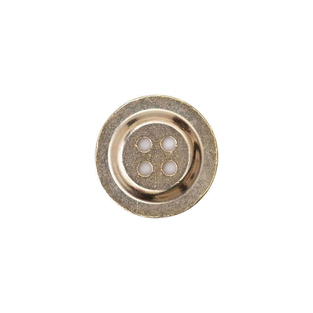 Italian Gold Ornate Metal Zamac Button - 24L/15MM