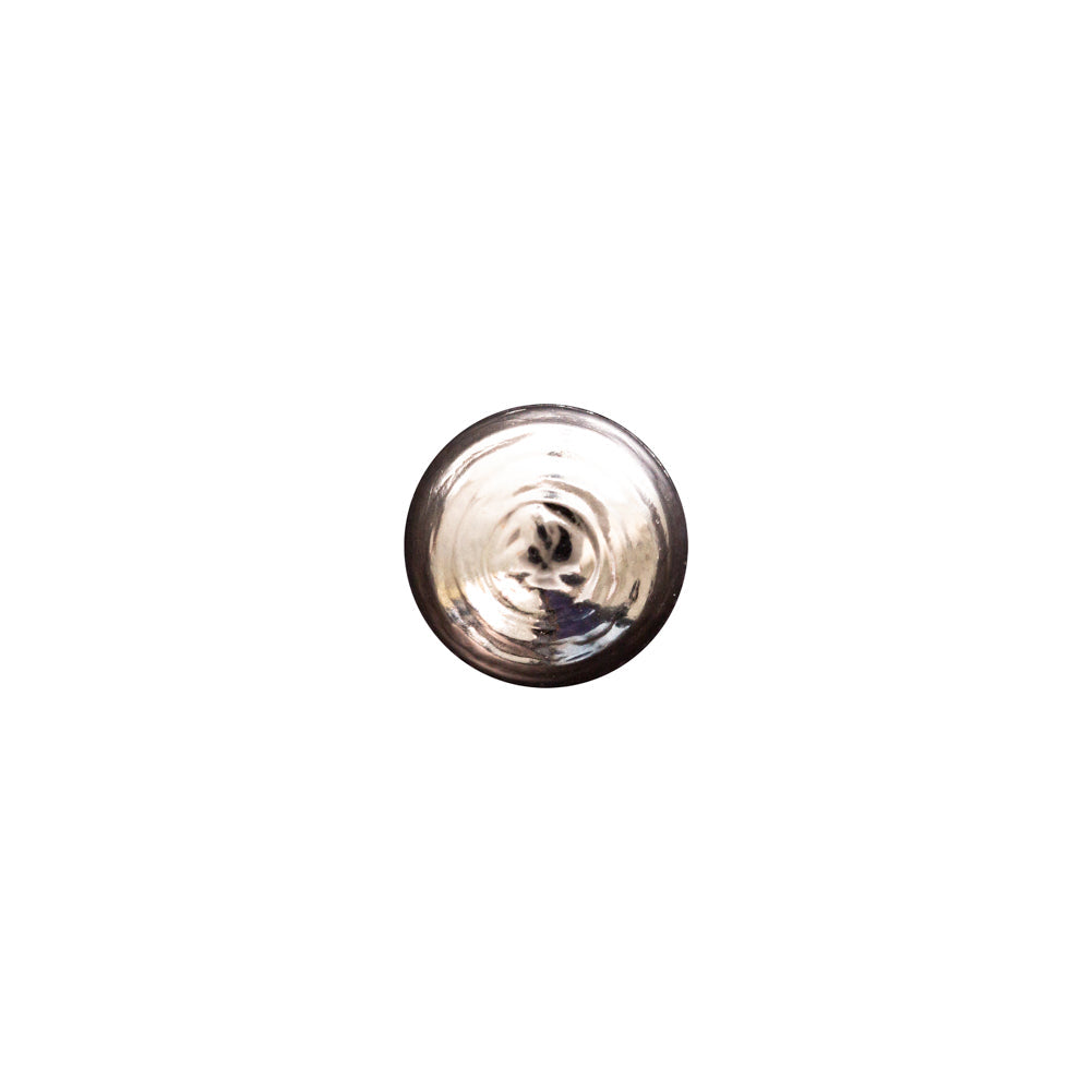 Italian Silver Domed Plastic Shank-Back Button - 16L/10mm
