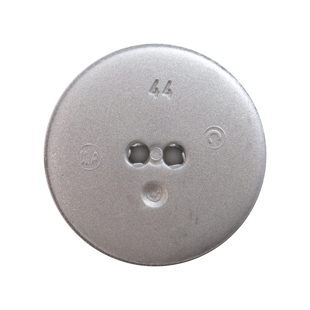 Italian Silver Gravel 2-Hole Button - 44L/28mm