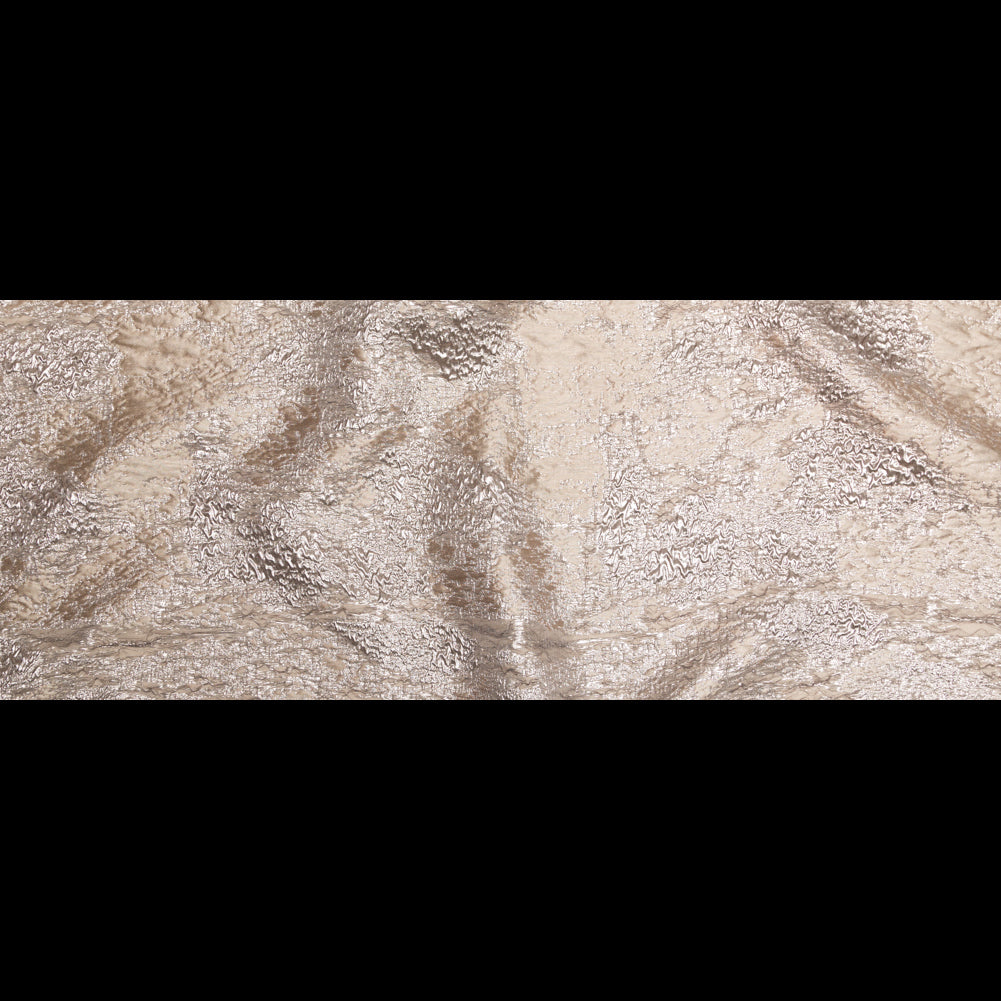 Metallic Golden Egg and Moonlight Abstract Luxury Brocade