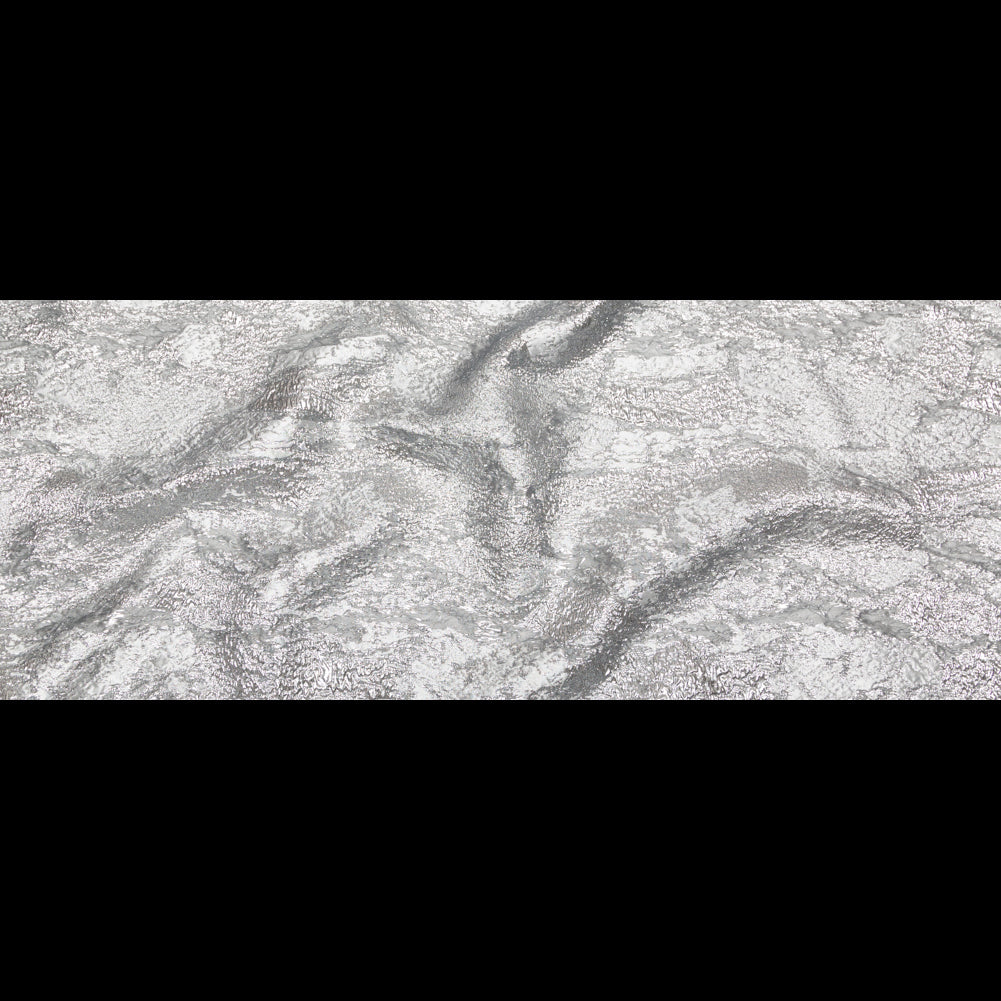 Metallic Silver and Moonstruck Abstract Luxury Brocade