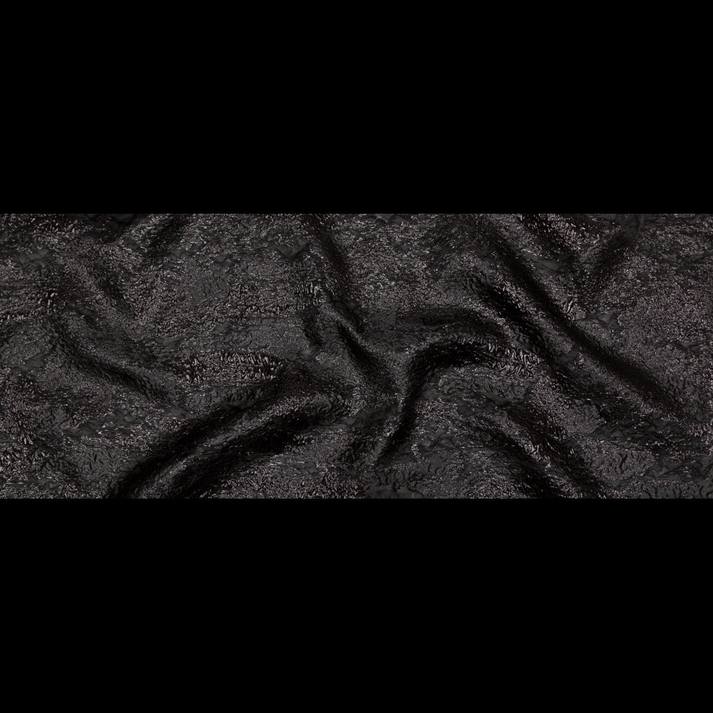 Metallic Black Abstract Luxury Brocade