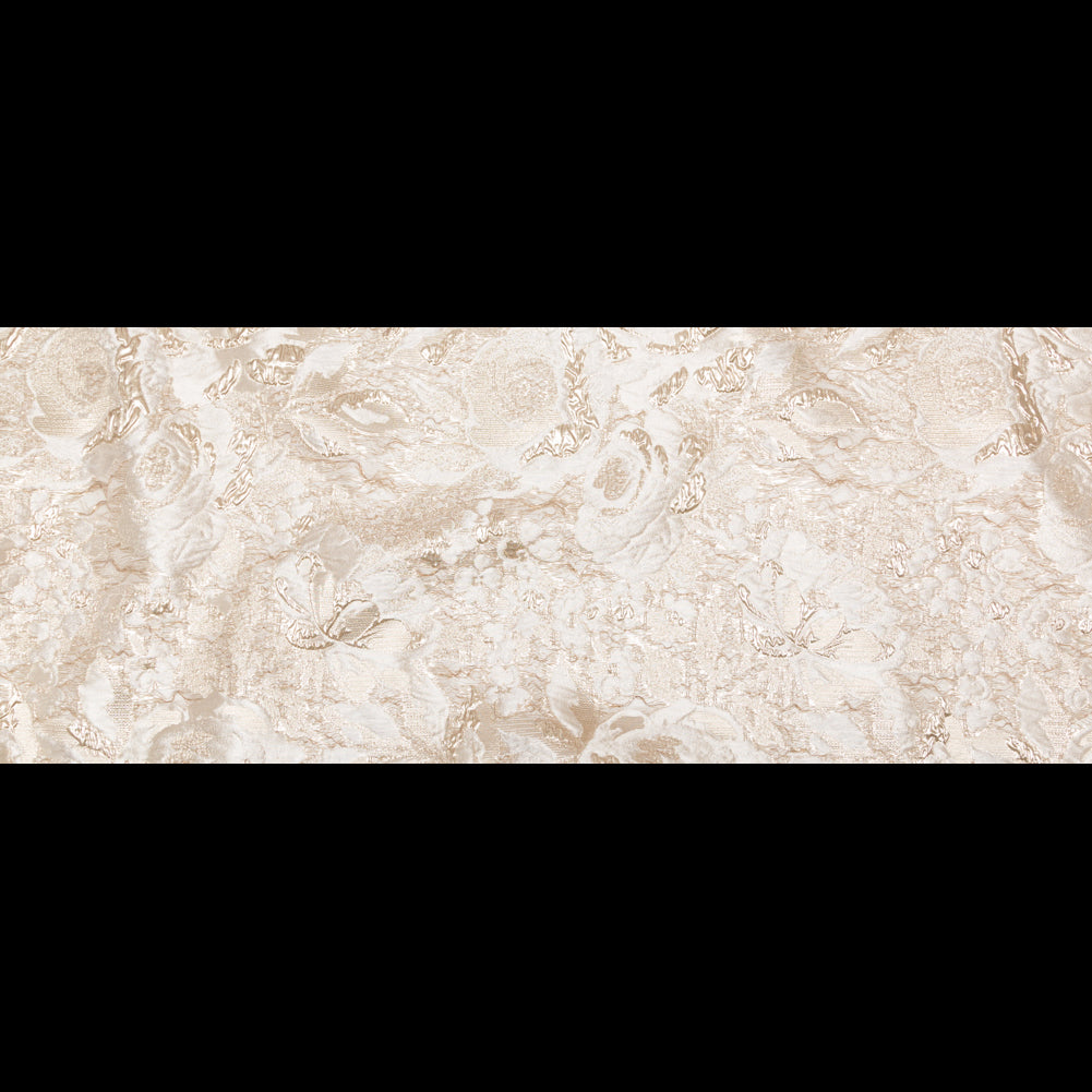 Metallic Golden Egg and Shell Rosy Luxury Brocade
