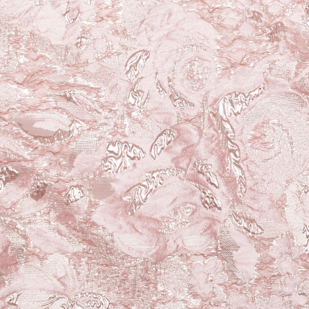 Metallic Pink Dogwood and Pink Icing Rosy Luxury Brocade