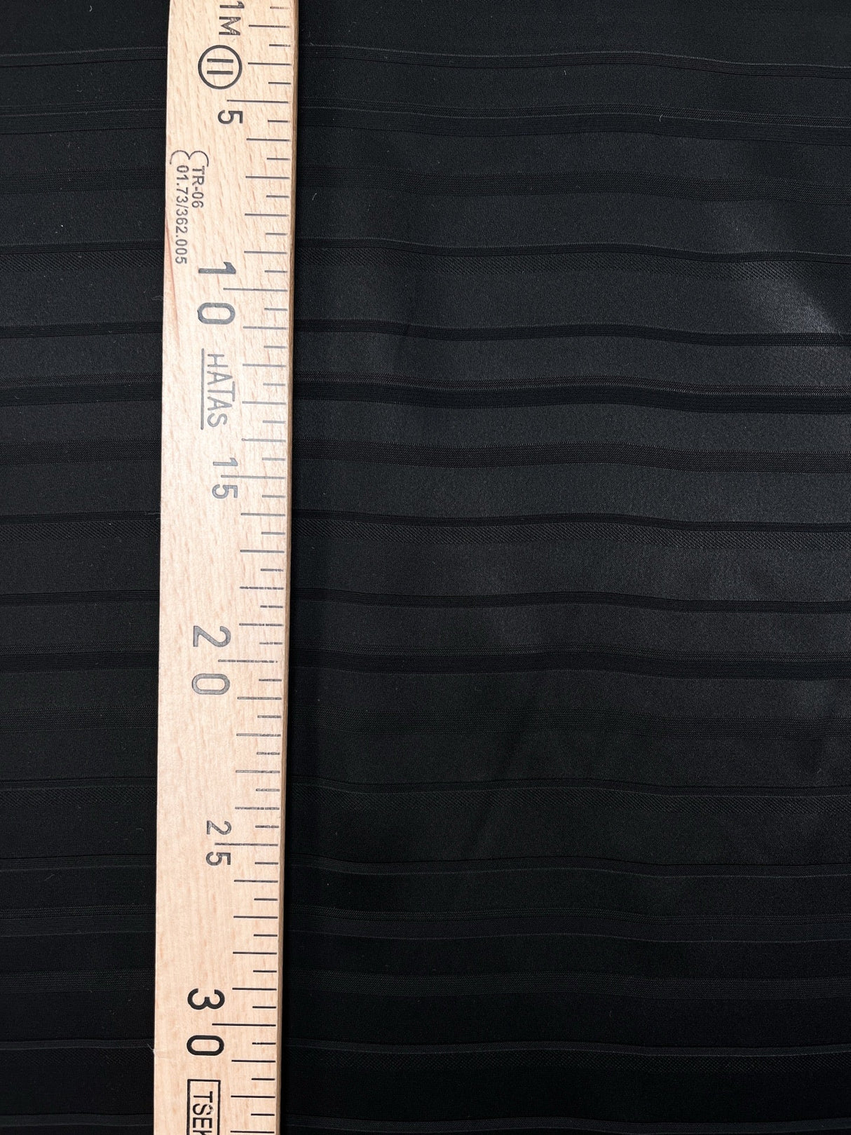 Black Jacquard Fabric Striped