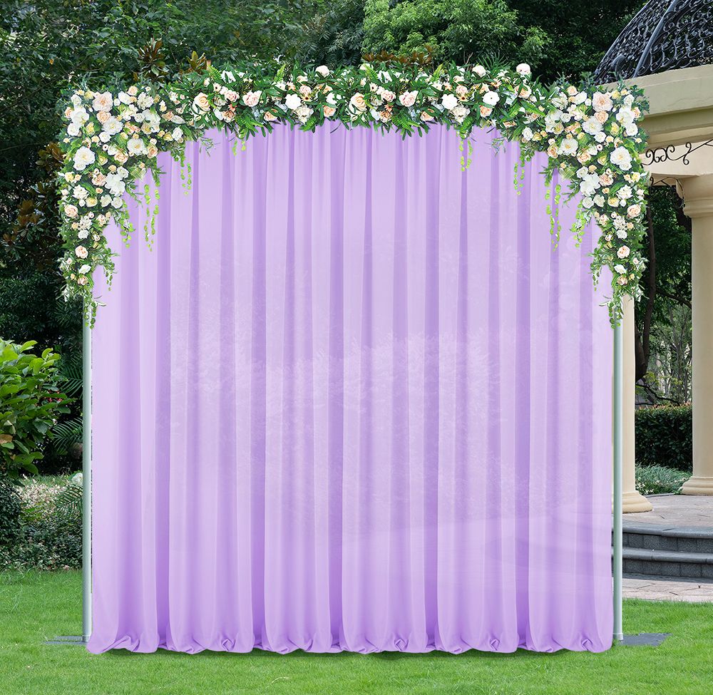 Chiffon Backdrop Drape Panel 10ft x 57in Lavender