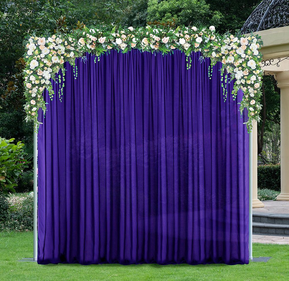 Chiffon Backdrop Drape Panel 12ft x 58in Regency Purple