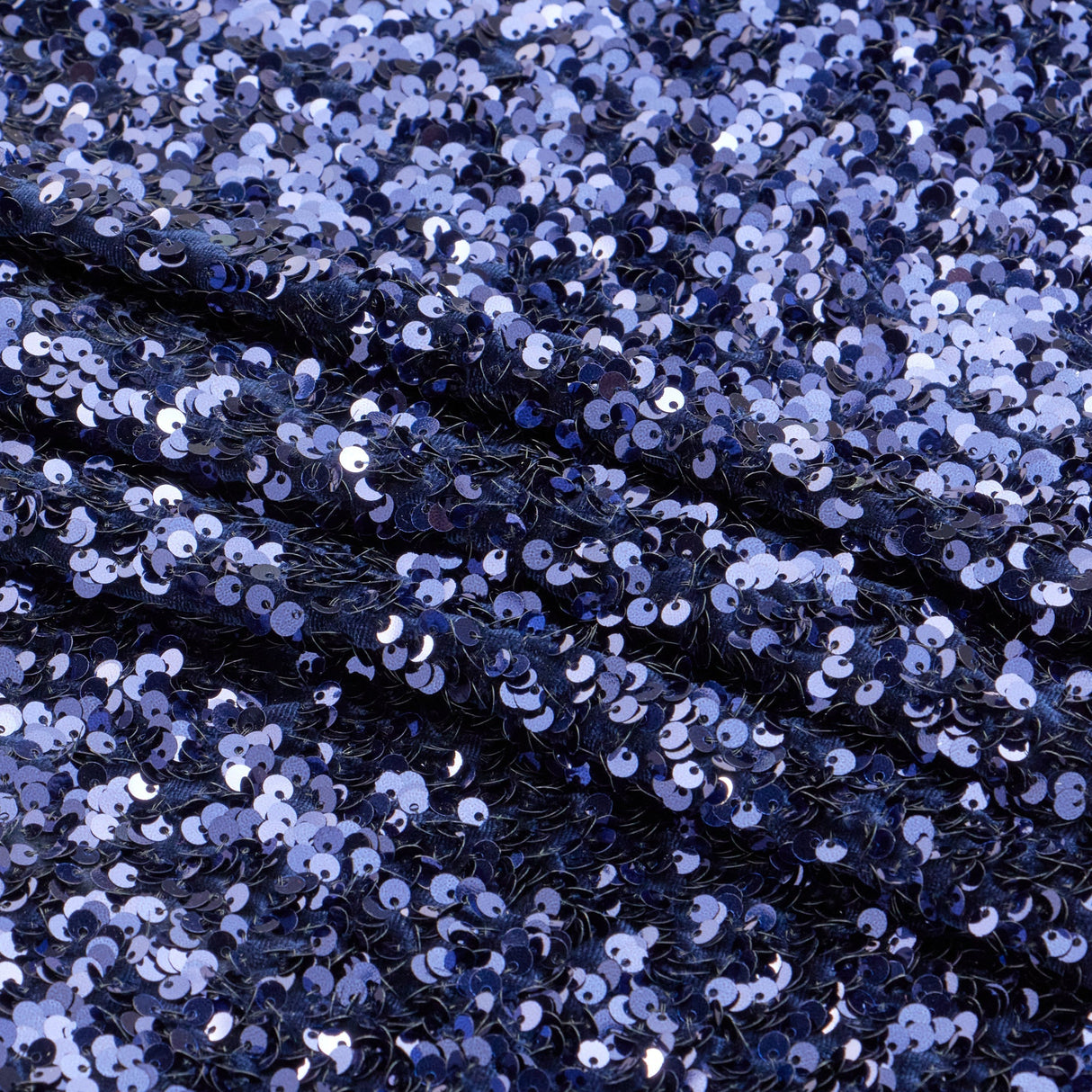 Duchess Stretch Velvet Sequin Polyester Spandex Fabric - Embroidered 3-D Sequins, 46/47" Width (1 Yard)