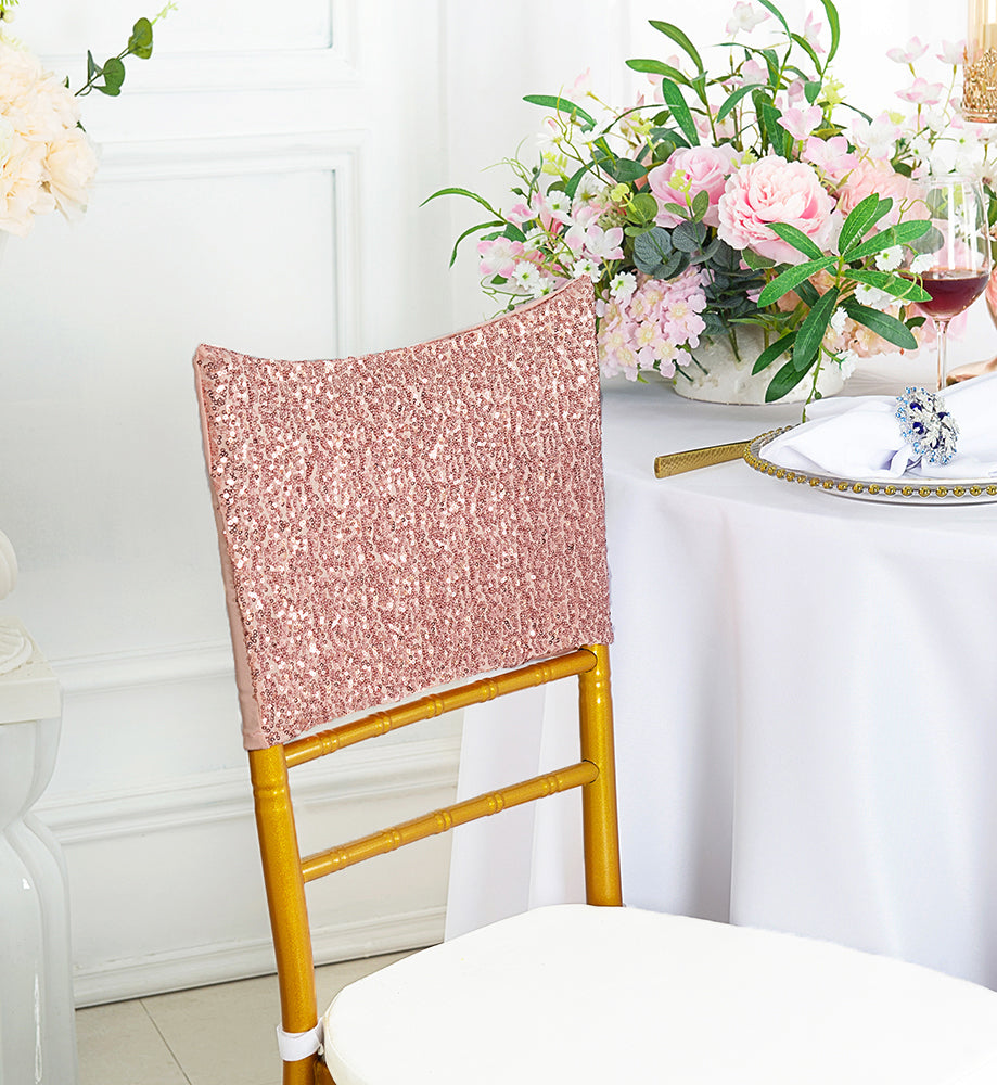 Sequin Spandex Chair Caps