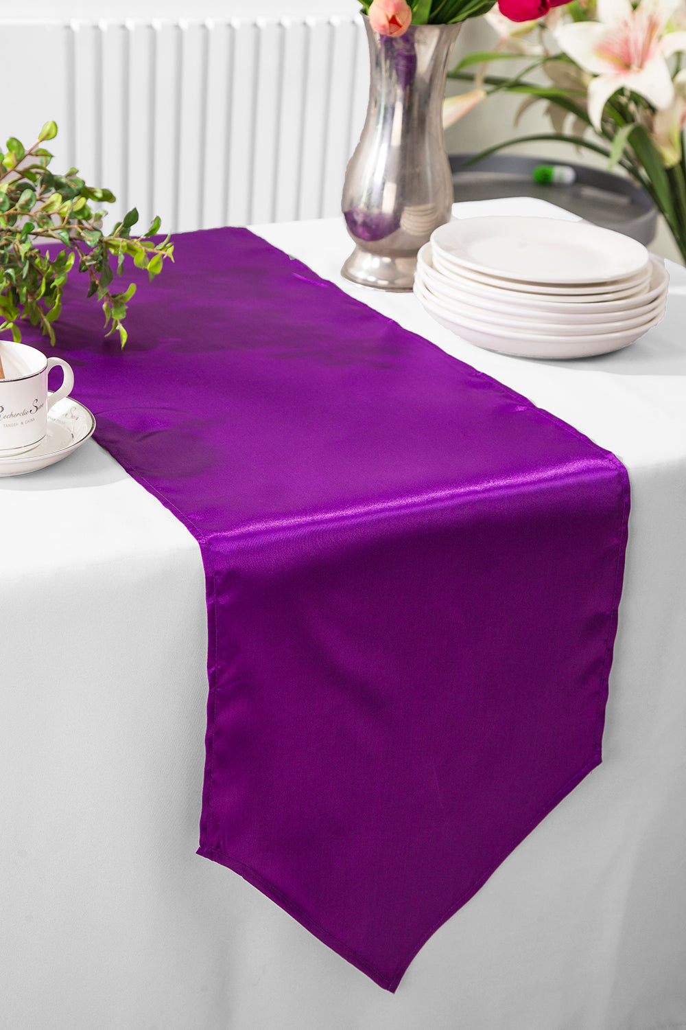 Elegant Satin Rectangular Tablecloth – Seamless Design