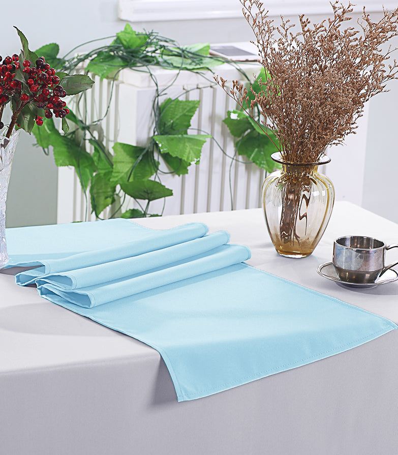 Polyester Table Runner 13x108 Baby Blue