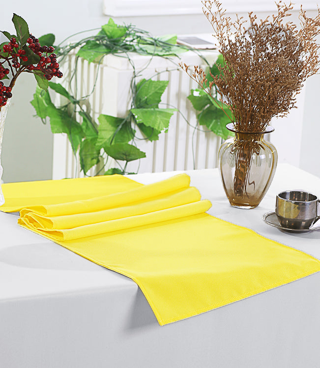 Polyester Table Runner 13x108 Canary Yellow