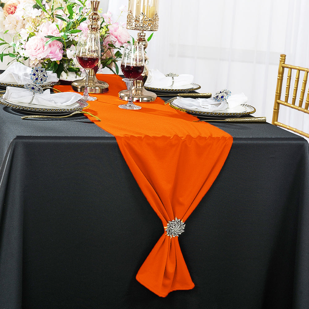 Scuba Wrinkle-Free Table Runner 13x108 Orange