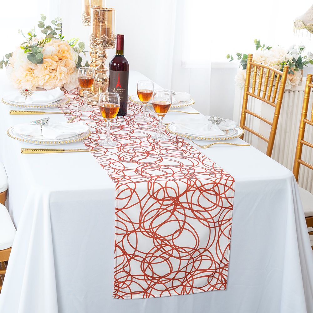 Scuba Table Runner 13x108 Rust/Burnt Orange