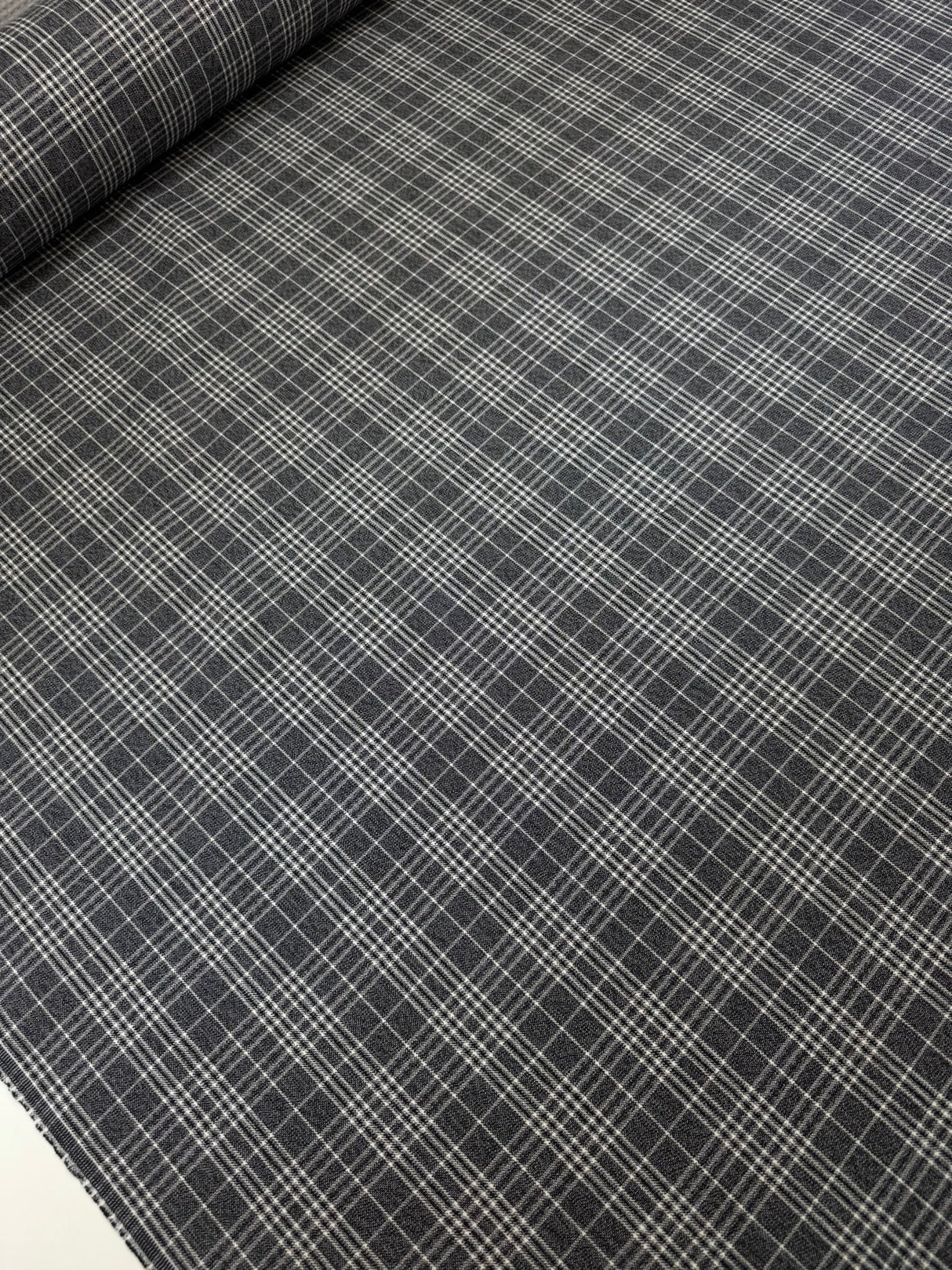 Cotton Twill Checked Jacket Fabric