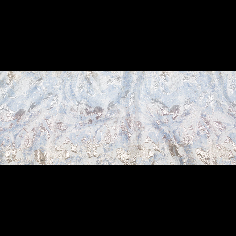 Metallic Golden Egg, Plein Air and Kentucky Blue Abstract Luxury Brocade