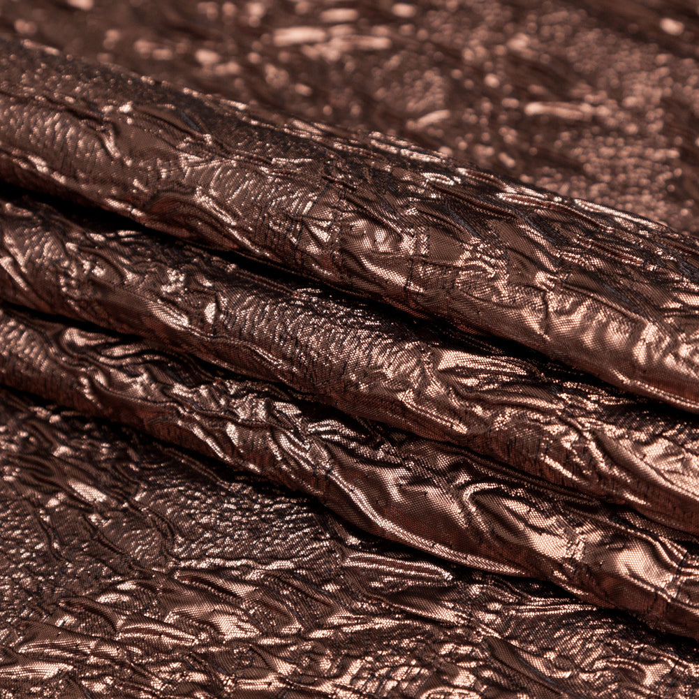 Metallic Pine Cone Crinkled Luxury Brocade