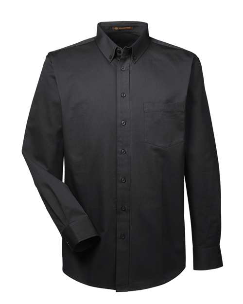 Harriton Men's Foundation Cotton Twill Dress Shirt with Teflon