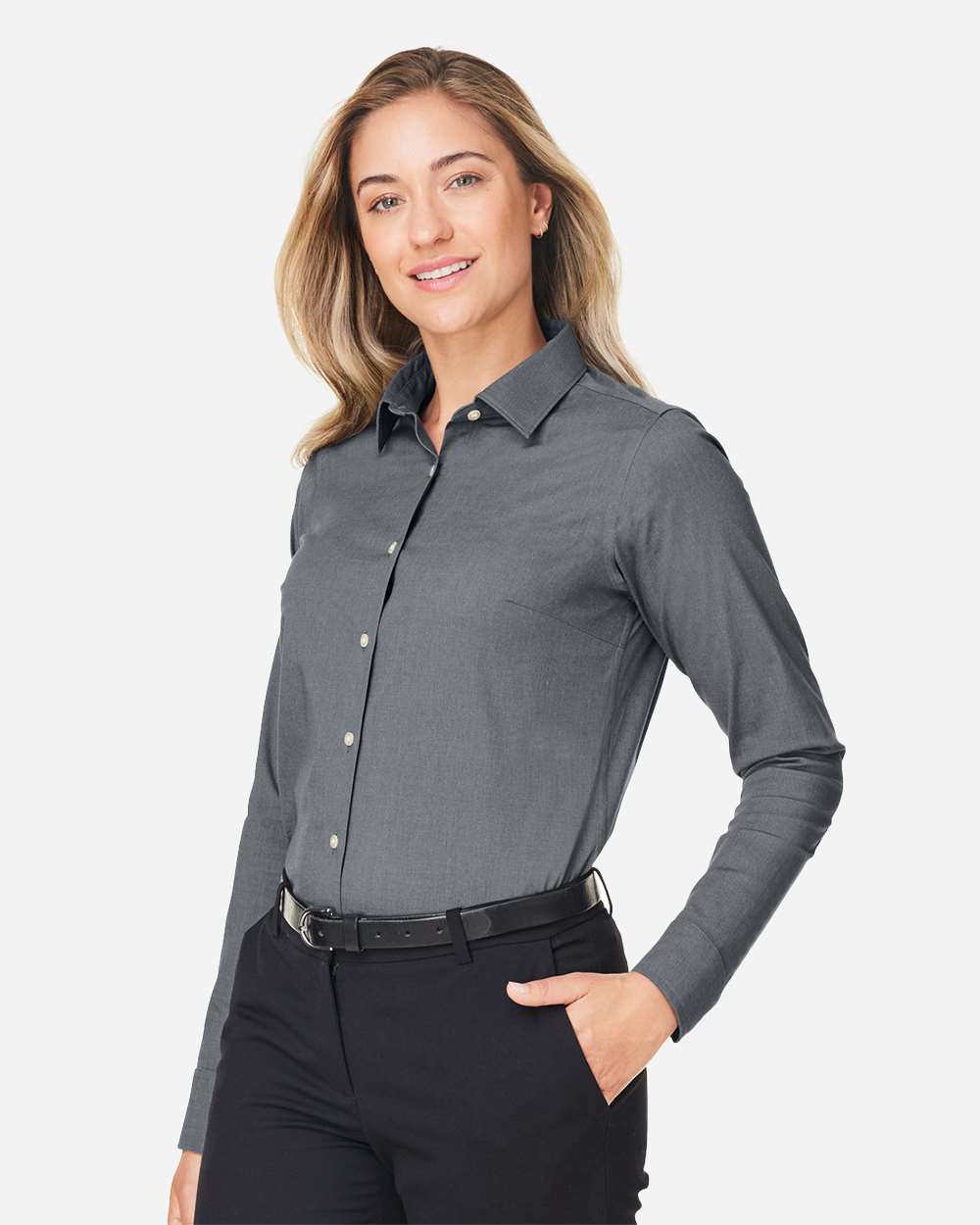 Devon & Jones® Women’s Poplin Dress Shirt Moisture-Wicking Stretch Fabric Elegant Workwear