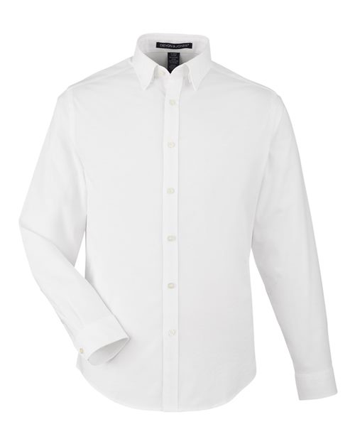 Devon & Jones® Men’s Stretch Poplin Dress Shirt Moisture-Wicking Wrinkle-Resistant Professional Wear