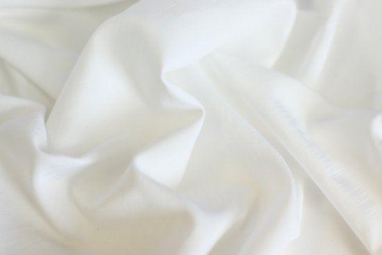 White Polyester Dupioni Fabric - White, 58" Width (1 Yard)