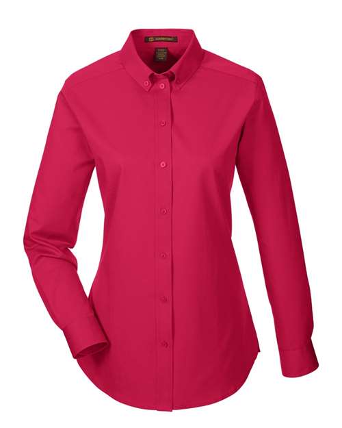Harriton Women's Foundation Cotton Twill Shirt with Teflon