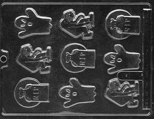 Assorted Halloween With R.I.P. Chocolate Mold - LPH010