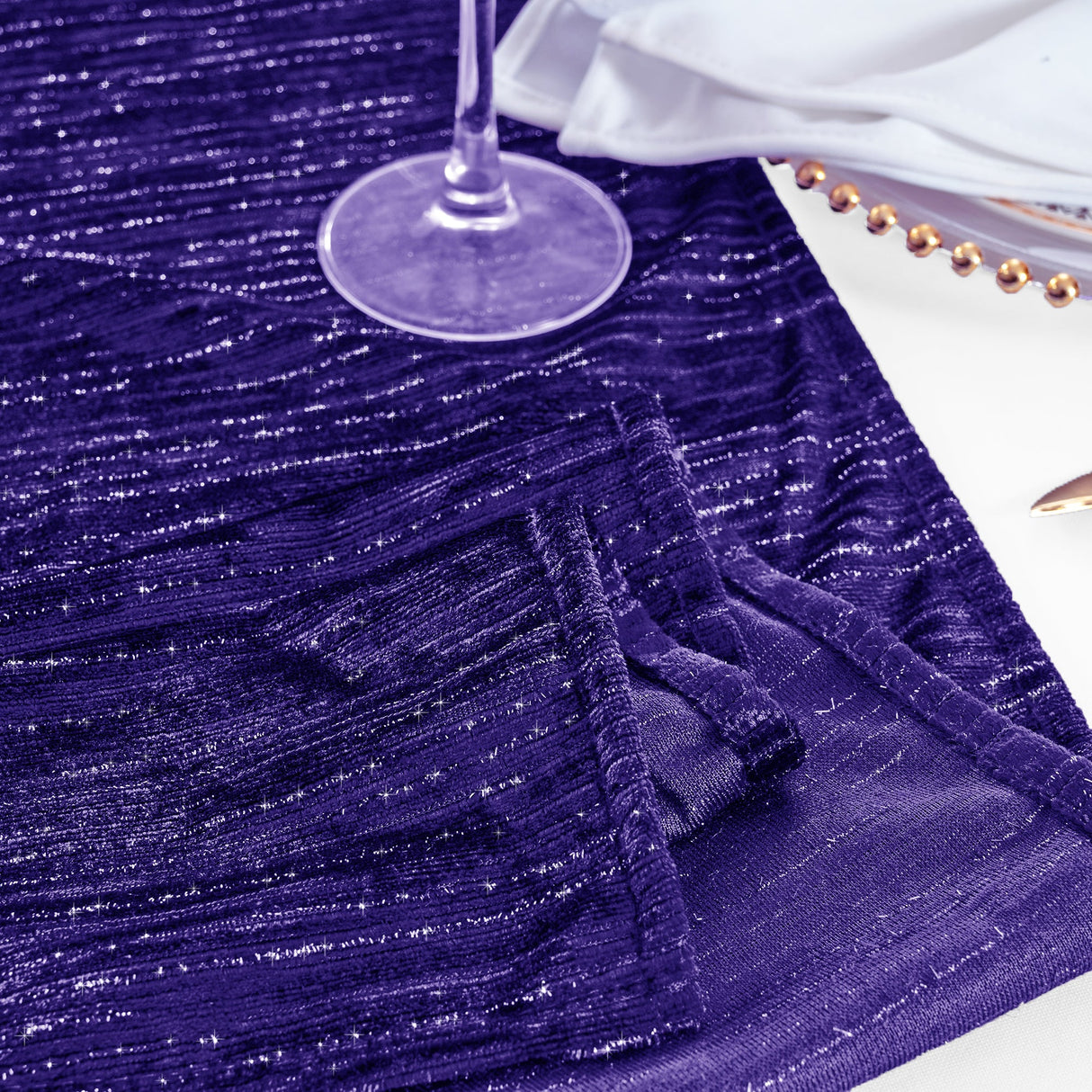 Velvet Table Runner 13x108 Regency Purple