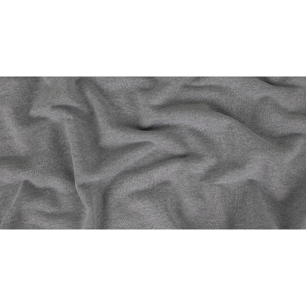 Heathered Dapple Gray and White Cotton Blend French Terry
