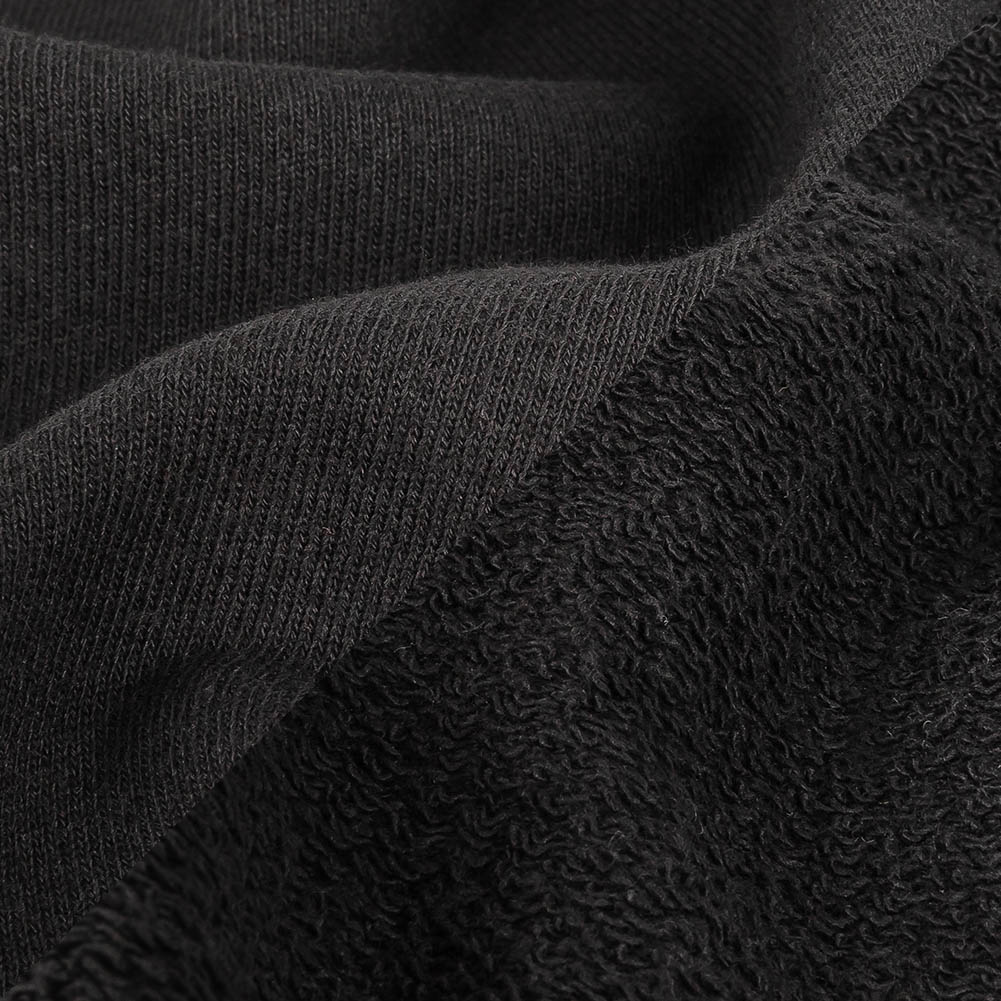Black Cotton Blend French Terry