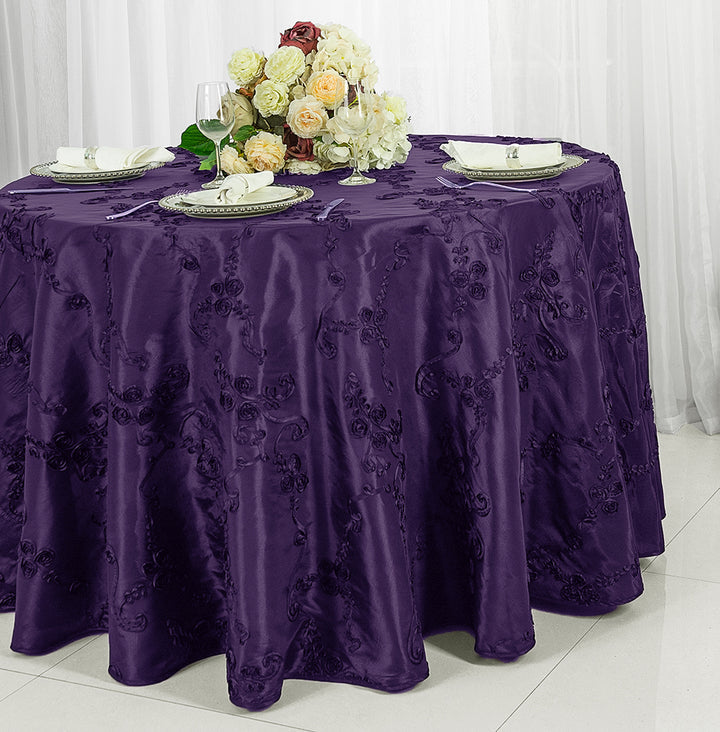 Round Ribbon Taffeta Tablecloth