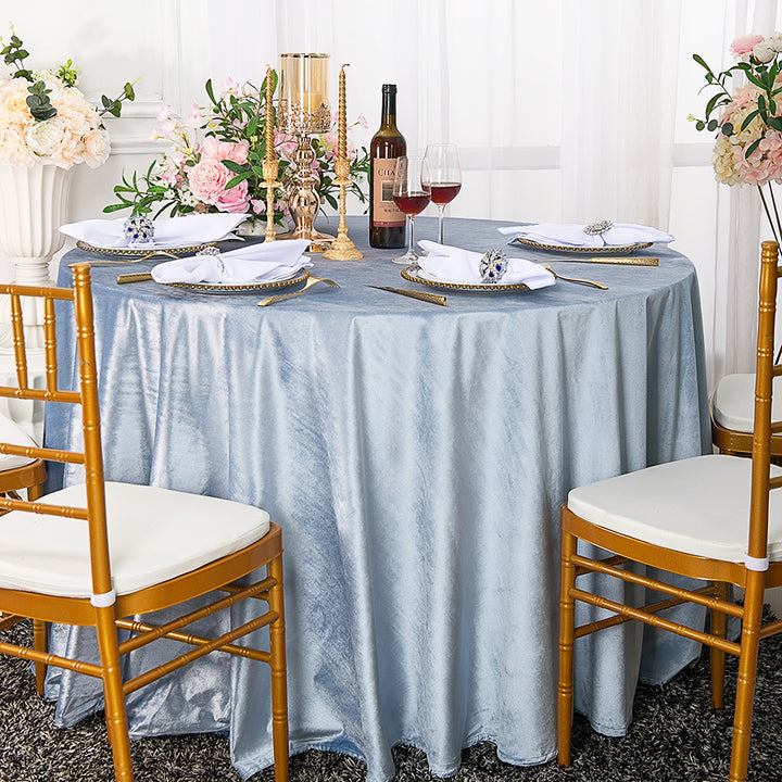 Premium Round Italian Velvet Tablecloth