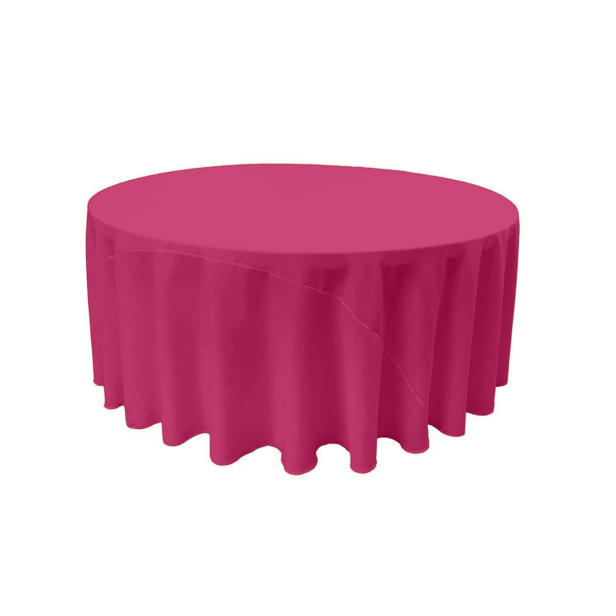Round Poly Poplin Polyester Fabric - Seamless Round Tablecloth, 132" Diameter (1 Piece)