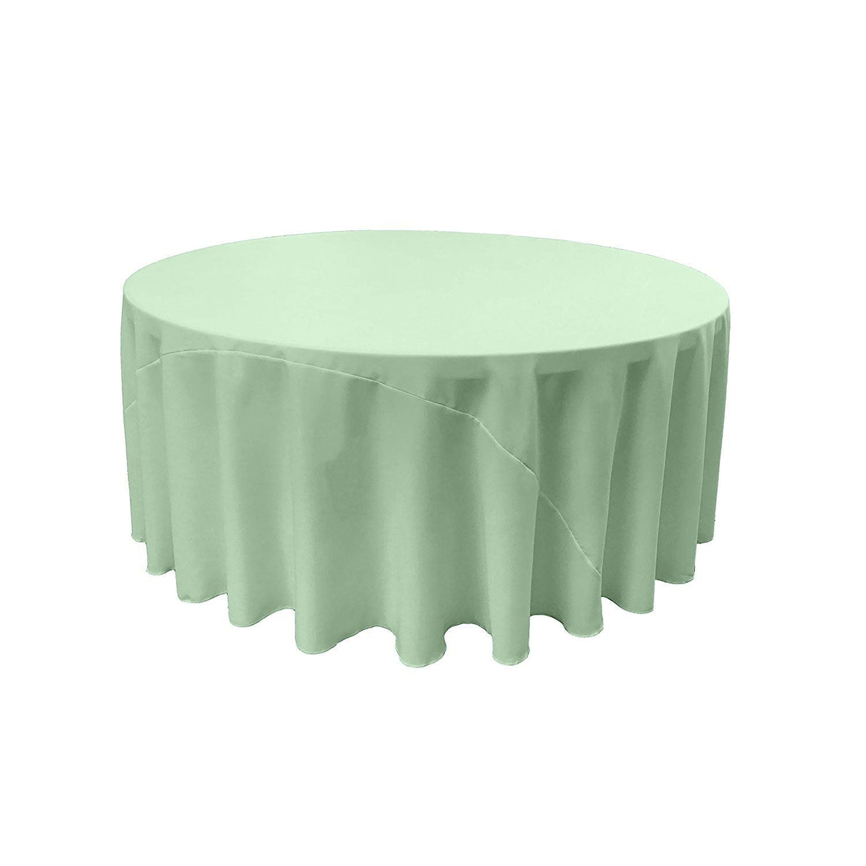 Round Poly Poplin Polyester Fabric - Seamless Round Tablecloth, 132" Diameter (1 Piece)